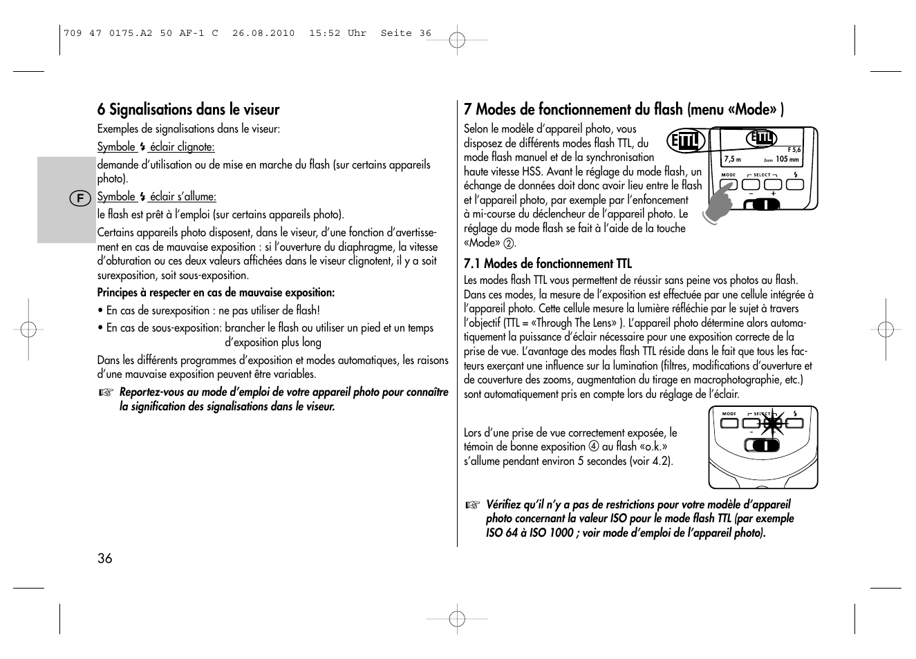 Metz MECABLITZ 50 AF-1 digital Canon User Manual | Page 36 / 174