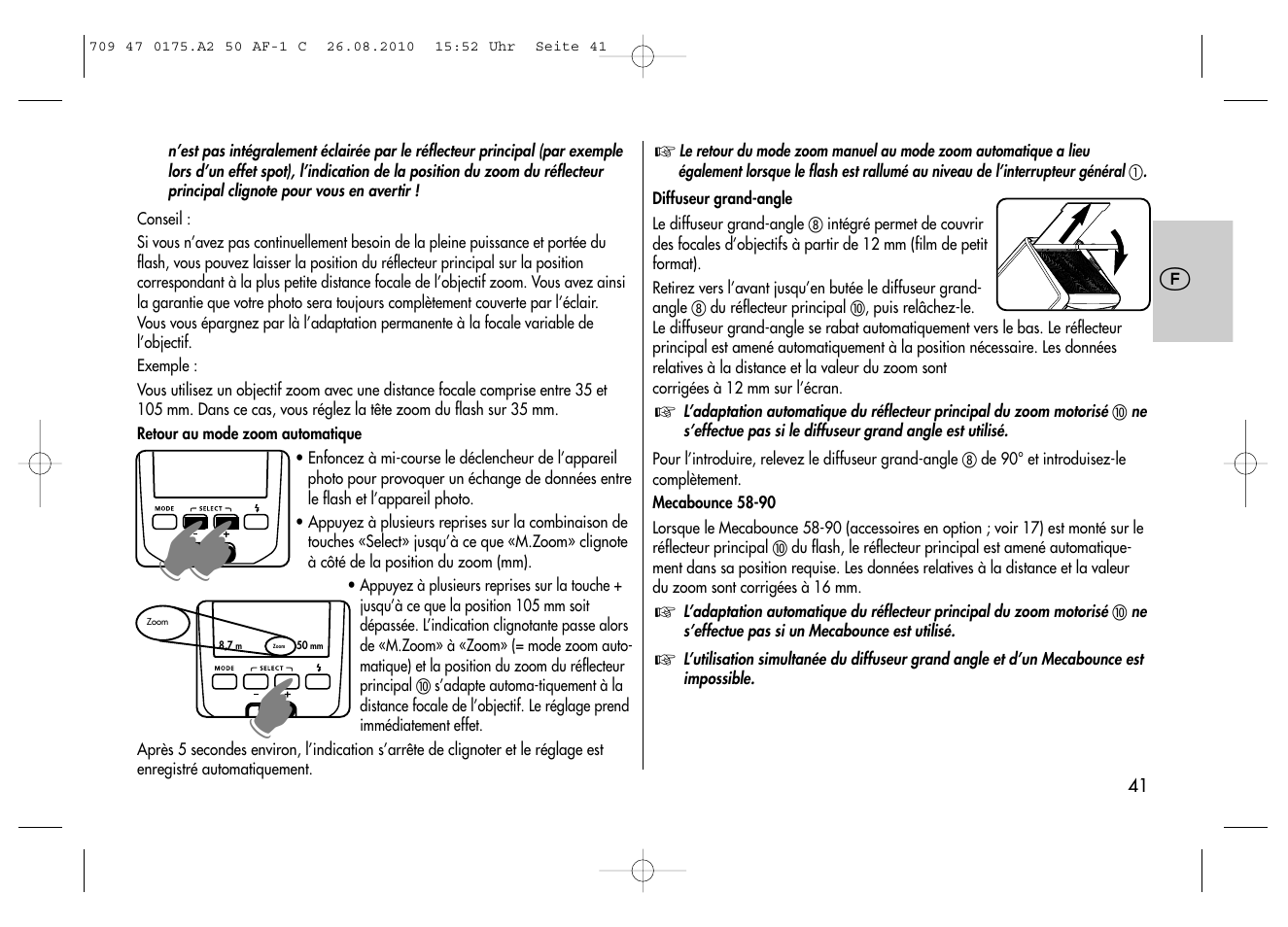 Metz MECABLITZ 50 AF-1 digital Canon User Manual | Page 41 / 174