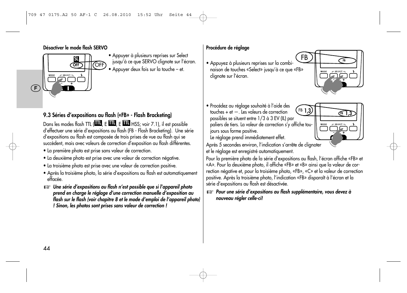 Metz MECABLITZ 50 AF-1 digital Canon User Manual | Page 44 / 174