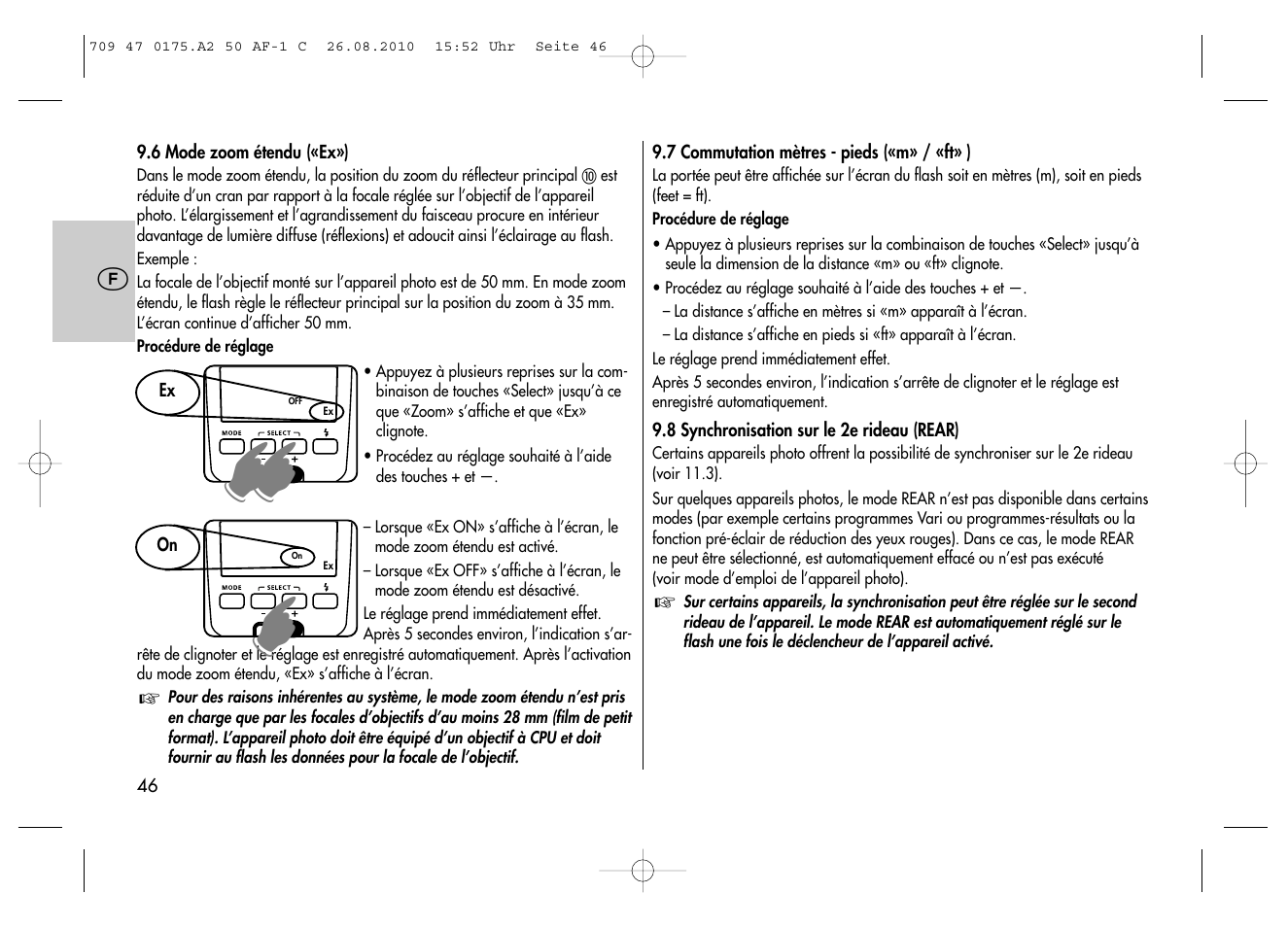 Metz MECABLITZ 50 AF-1 digital Canon User Manual | Page 46 / 174