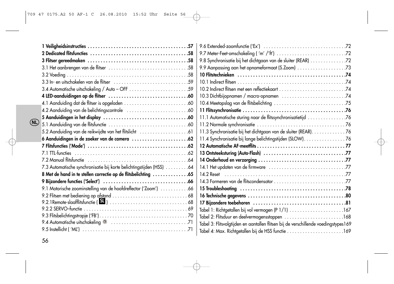 Metz MECABLITZ 50 AF-1 digital Canon User Manual | Page 56 / 174