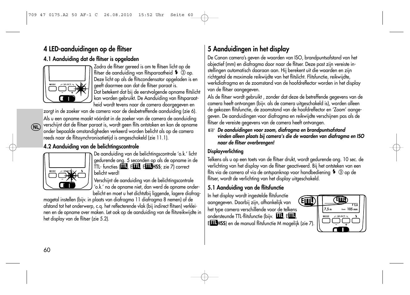 Metz MECABLITZ 50 AF-1 digital Canon User Manual | Page 60 / 174