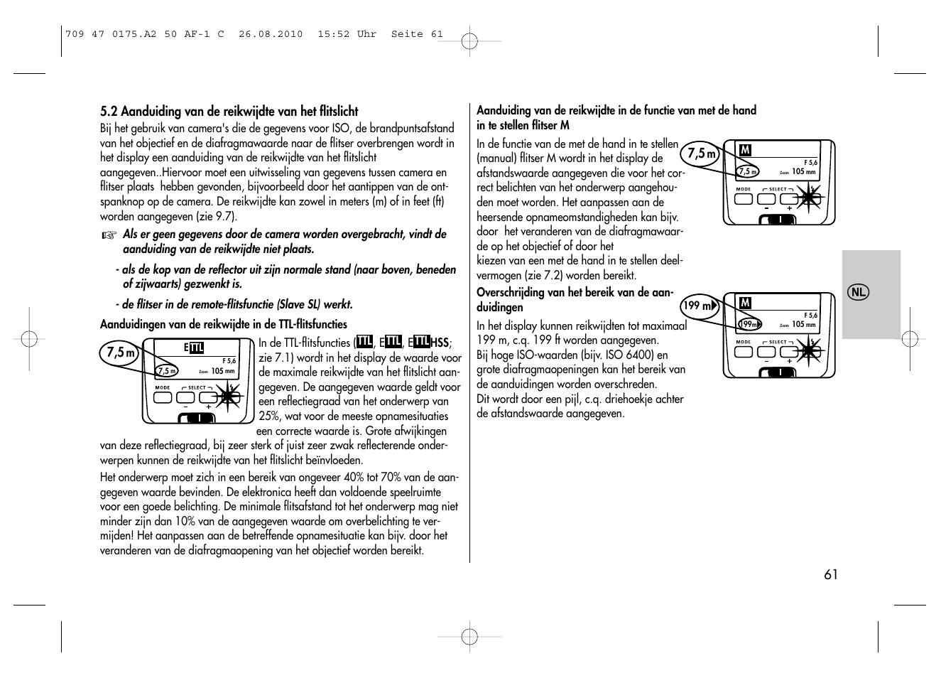 Metz MECABLITZ 50 AF-1 digital Canon User Manual | Page 61 / 174