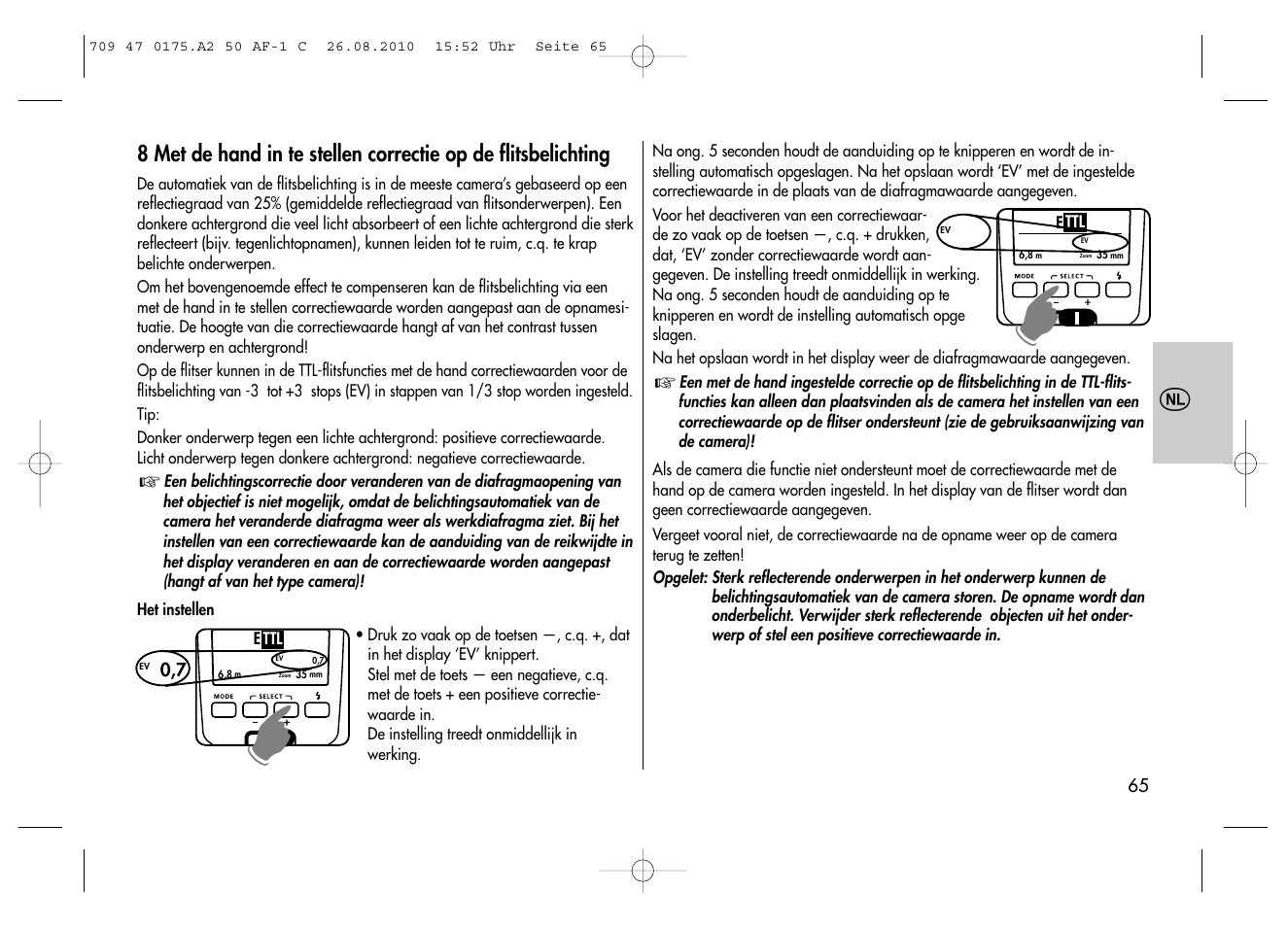 Metz MECABLITZ 50 AF-1 digital Canon User Manual | Page 65 / 174