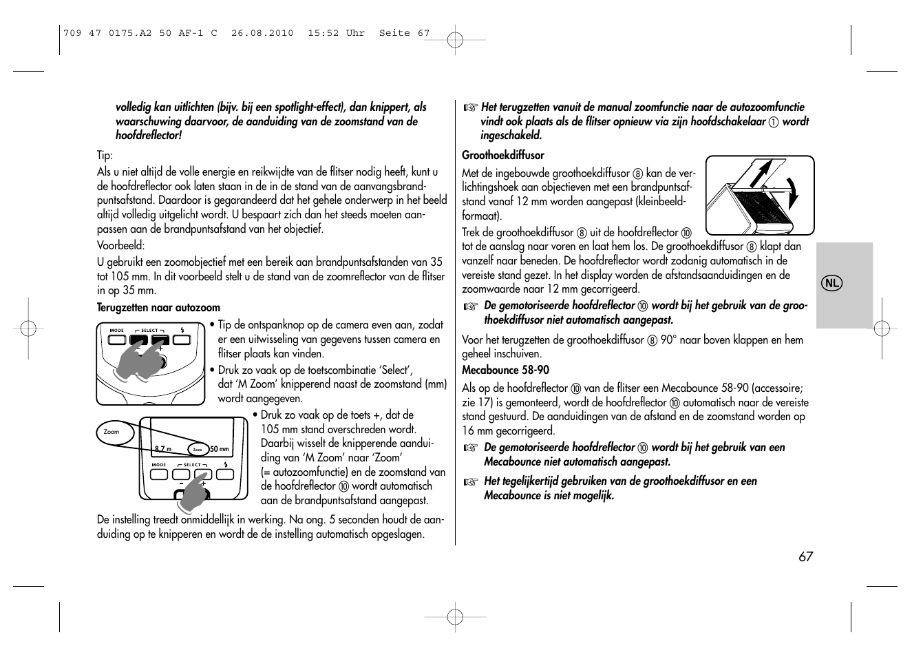 Metz MECABLITZ 50 AF-1 digital Canon User Manual | Page 67 / 174