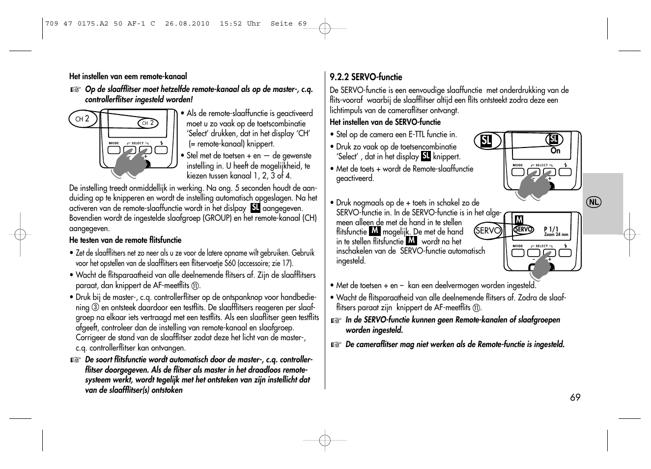 Metz MECABLITZ 50 AF-1 digital Canon User Manual | Page 69 / 174