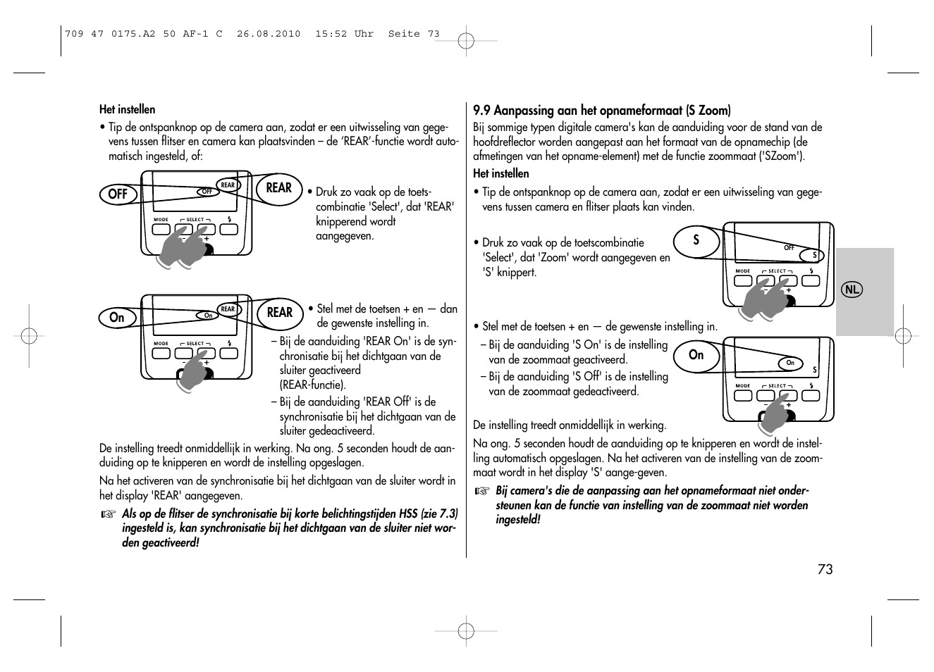 Metz MECABLITZ 50 AF-1 digital Canon User Manual | Page 73 / 174