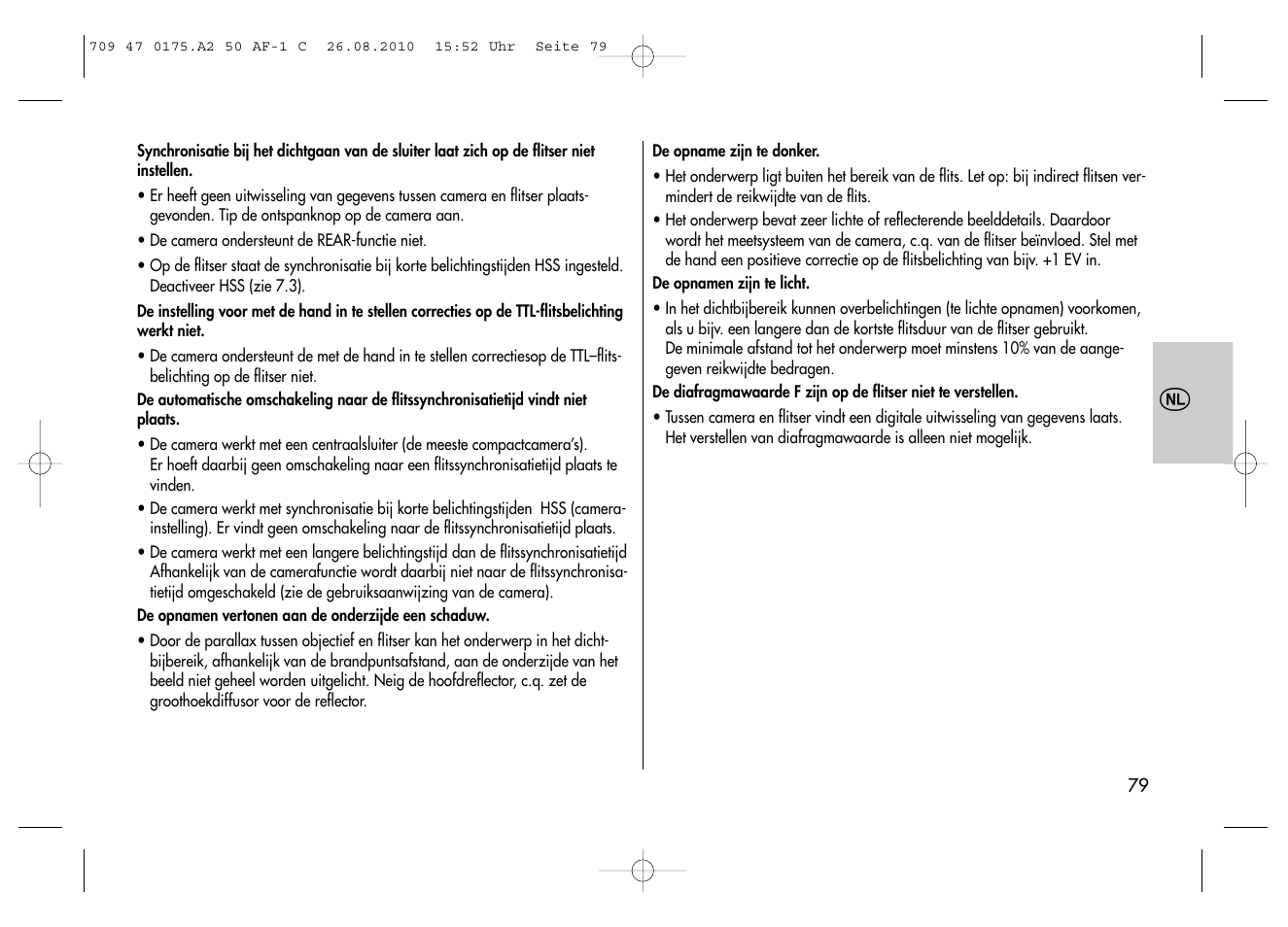 Metz MECABLITZ 50 AF-1 digital Canon User Manual | Page 79 / 174
