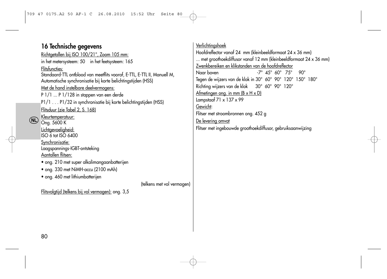 Metz MECABLITZ 50 AF-1 digital Canon User Manual | Page 80 / 174