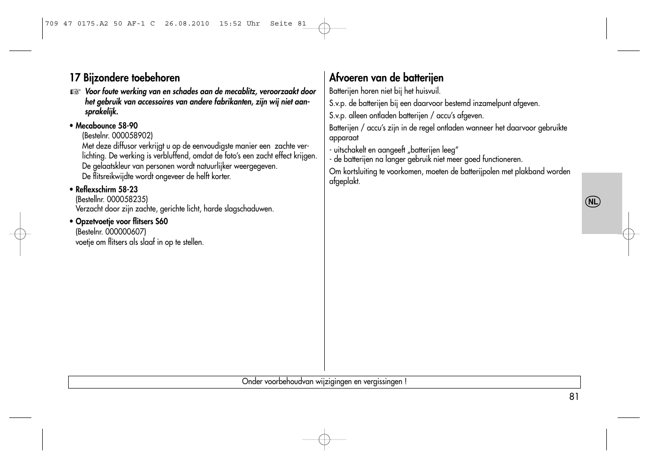 Metz MECABLITZ 50 AF-1 digital Canon User Manual | Page 81 / 174