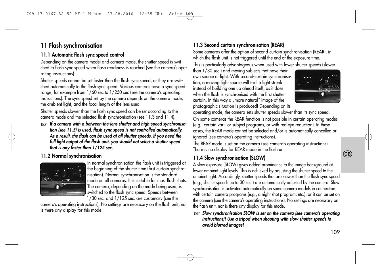 Metz MECABLITZ 50 AF-1 digital Nikon User Manual | Page 109 / 182