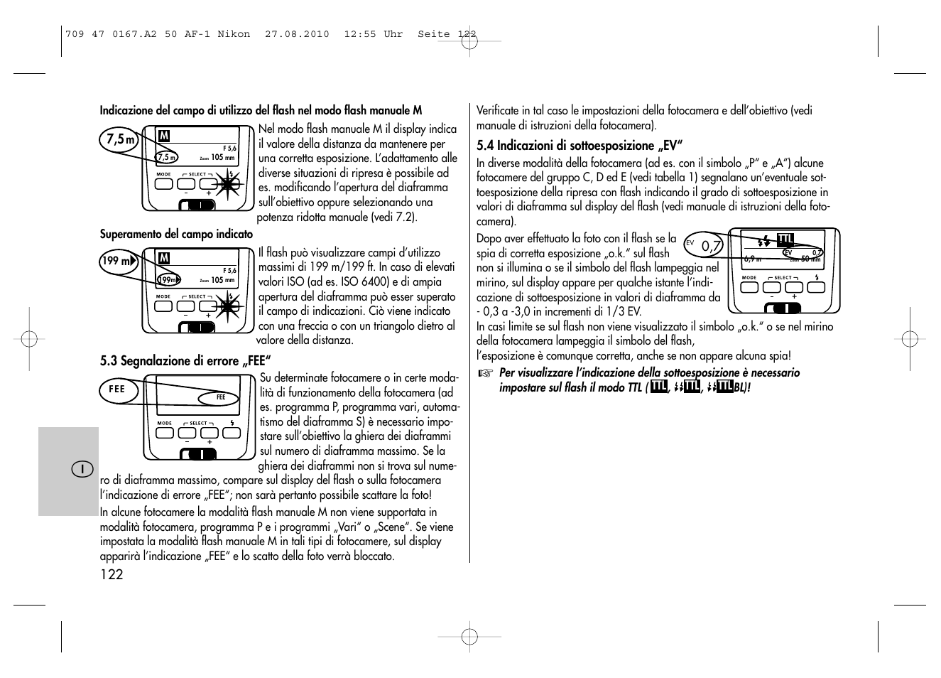 Metz MECABLITZ 50 AF-1 digital Nikon User Manual | Page 122 / 182