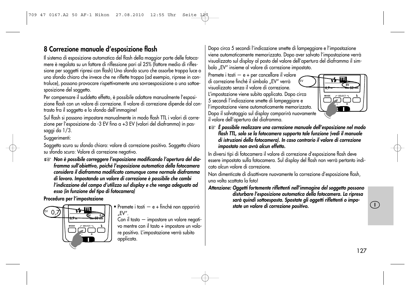 Metz MECABLITZ 50 AF-1 digital Nikon User Manual | Page 127 / 182