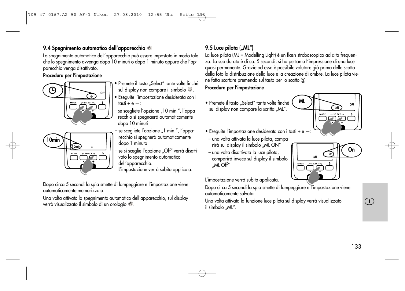 Metz MECABLITZ 50 AF-1 digital Nikon User Manual | Page 133 / 182