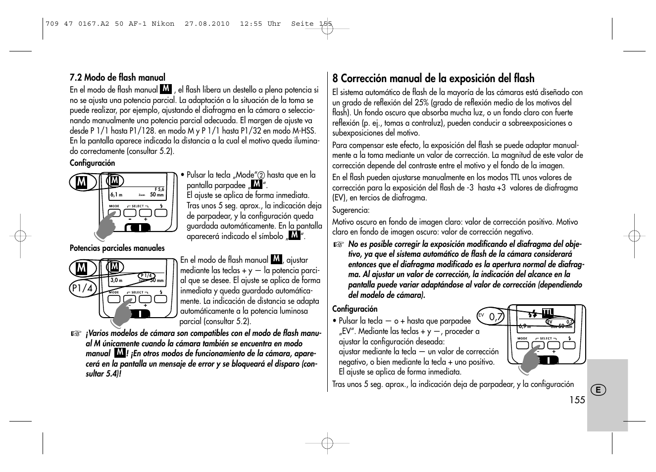 Metz MECABLITZ 50 AF-1 digital Nikon User Manual | Page 155 / 182
