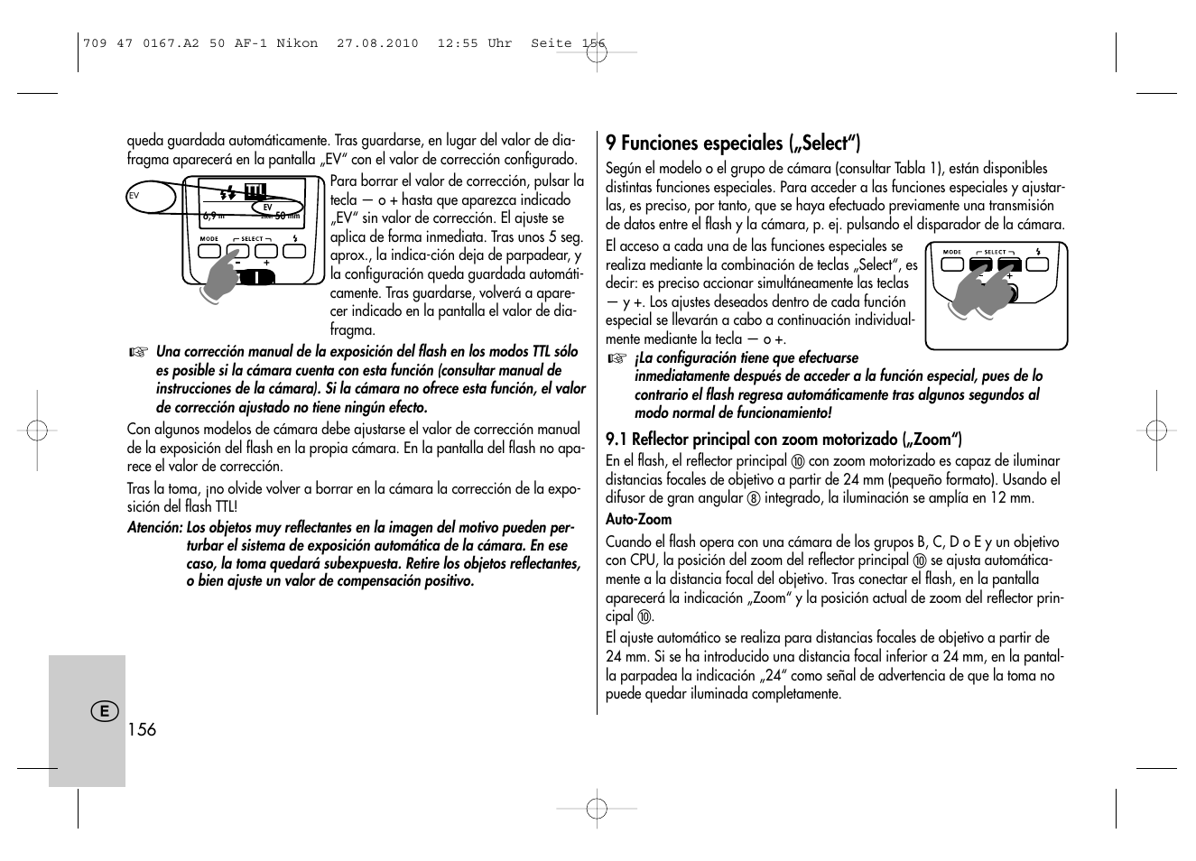 Metz MECABLITZ 50 AF-1 digital Nikon User Manual | Page 156 / 182