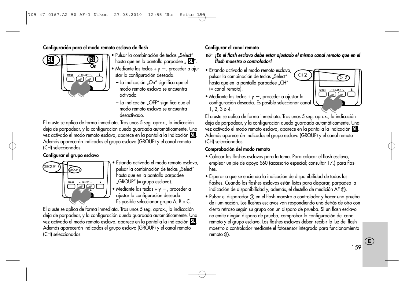 Metz MECABLITZ 50 AF-1 digital Nikon User Manual | Page 159 / 182
