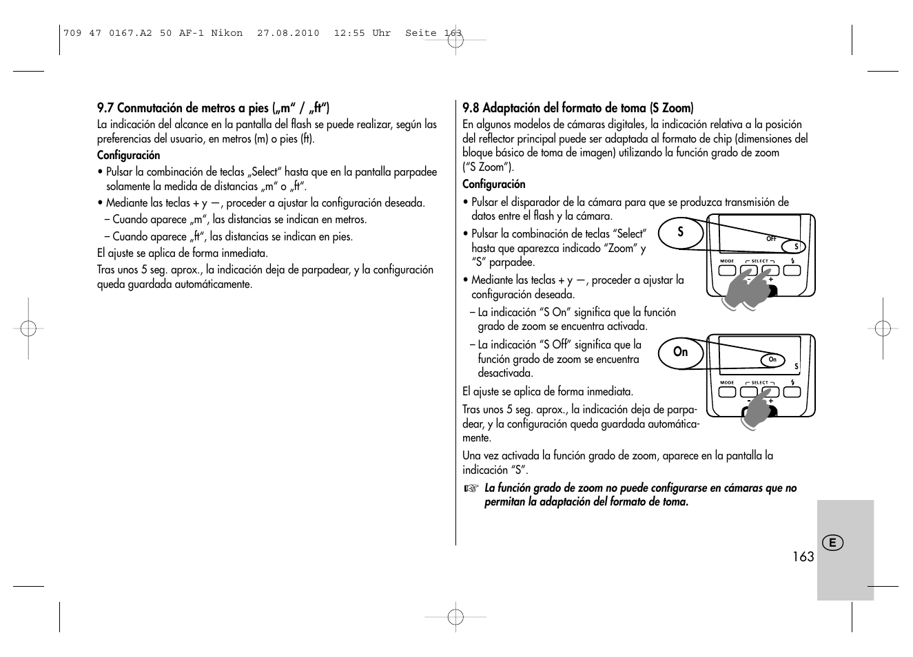 Metz MECABLITZ 50 AF-1 digital Nikon User Manual | Page 163 / 182