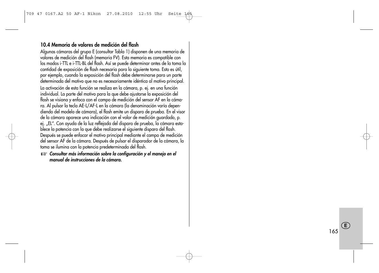Metz MECABLITZ 50 AF-1 digital Nikon User Manual | Page 165 / 182