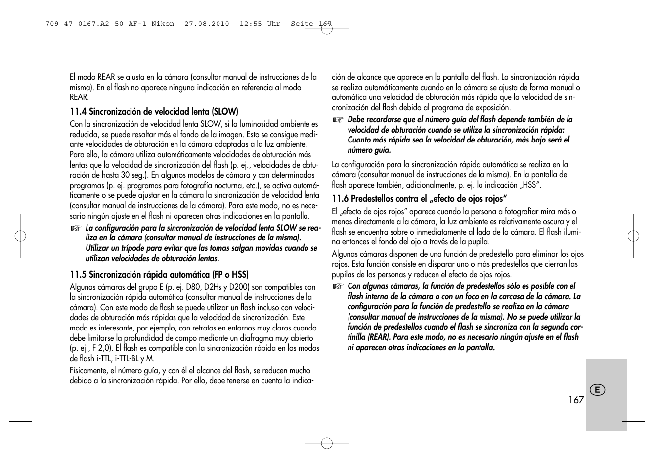 Metz MECABLITZ 50 AF-1 digital Nikon User Manual | Page 167 / 182