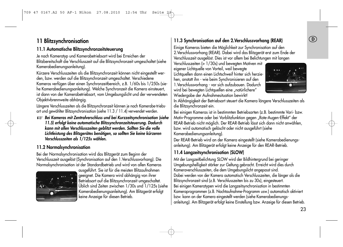 Metz MECABLITZ 50 AF-1 digital Nikon User Manual | Page 23 / 182