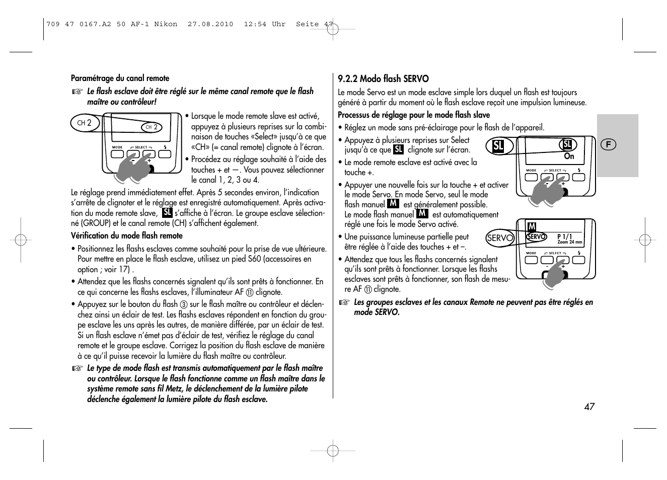 Metz MECABLITZ 50 AF-1 digital Nikon User Manual | Page 47 / 182