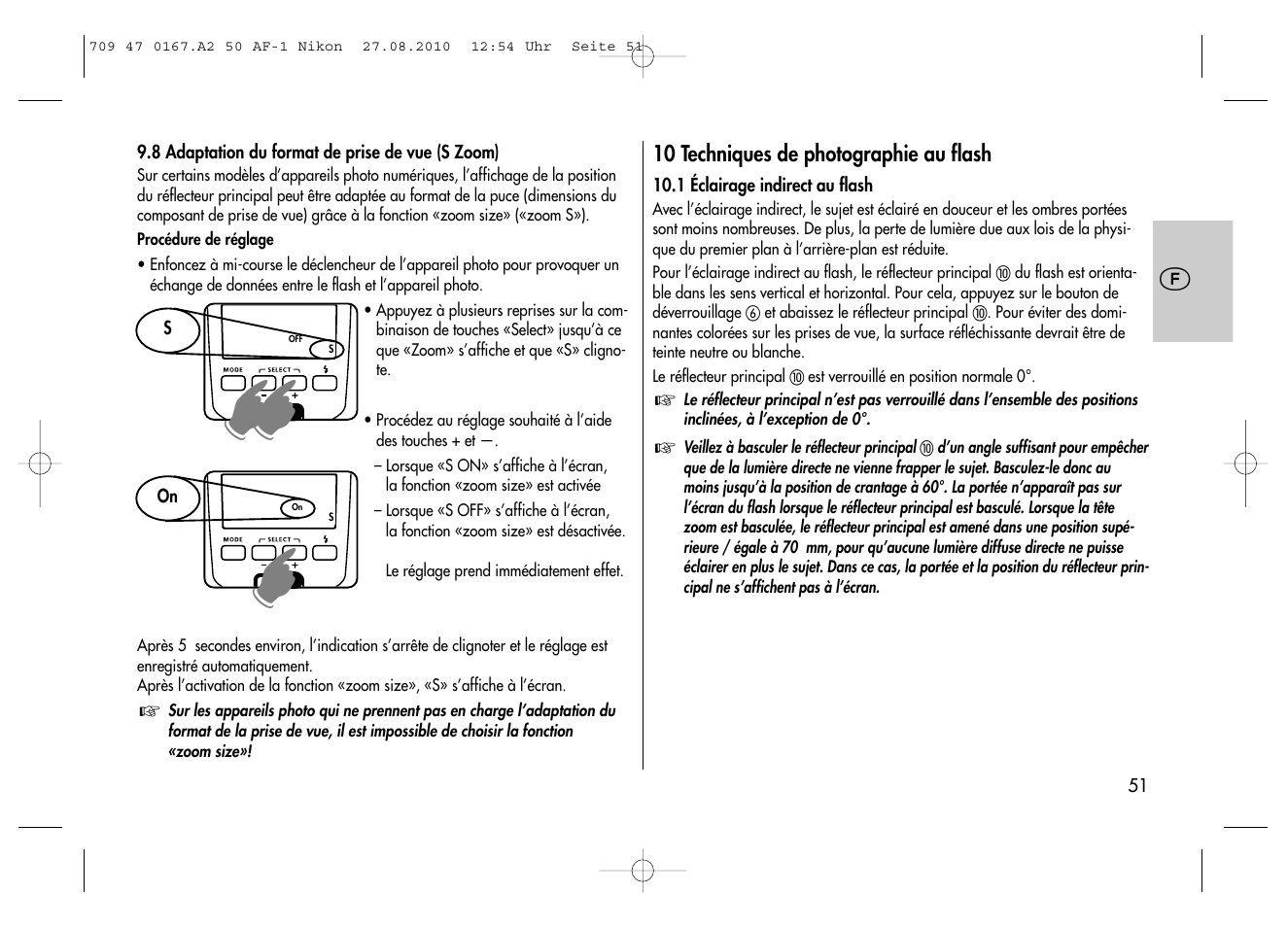 Metz MECABLITZ 50 AF-1 digital Nikon User Manual | Page 51 / 182