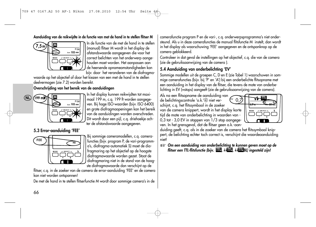 Metz MECABLITZ 50 AF-1 digital Nikon User Manual | Page 66 / 182