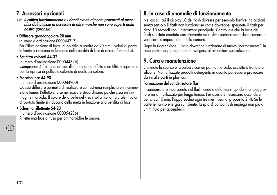 Metz MECABLITZ 44 AF-3/4 Nikon User Manual | Page 102 / 132