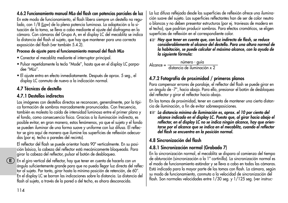 Metz MECABLITZ 44 AF-3/4 Nikon User Manual | Page 114 / 132