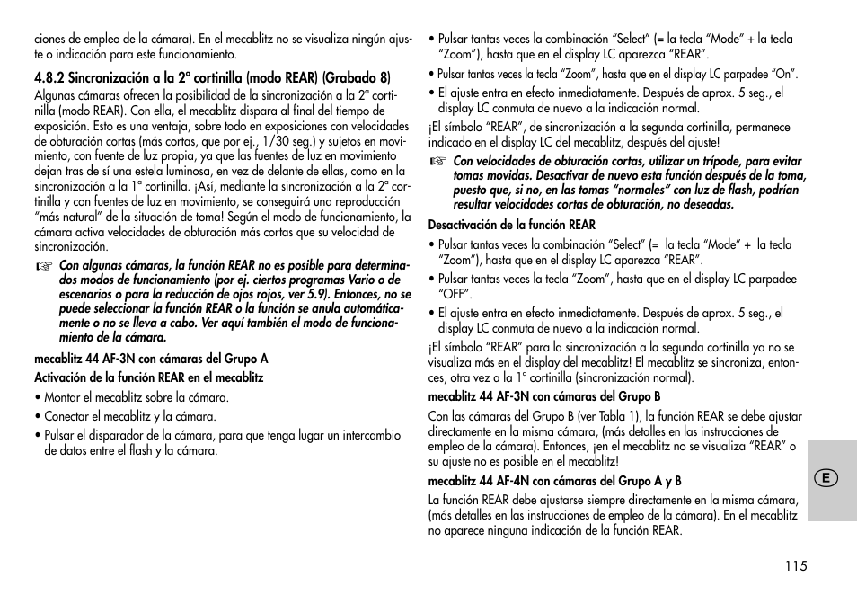 Metz MECABLITZ 44 AF-3/4 Nikon User Manual | Page 115 / 132