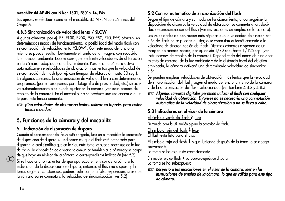 Metz MECABLITZ 44 AF-3/4 Nikon User Manual | Page 116 / 132