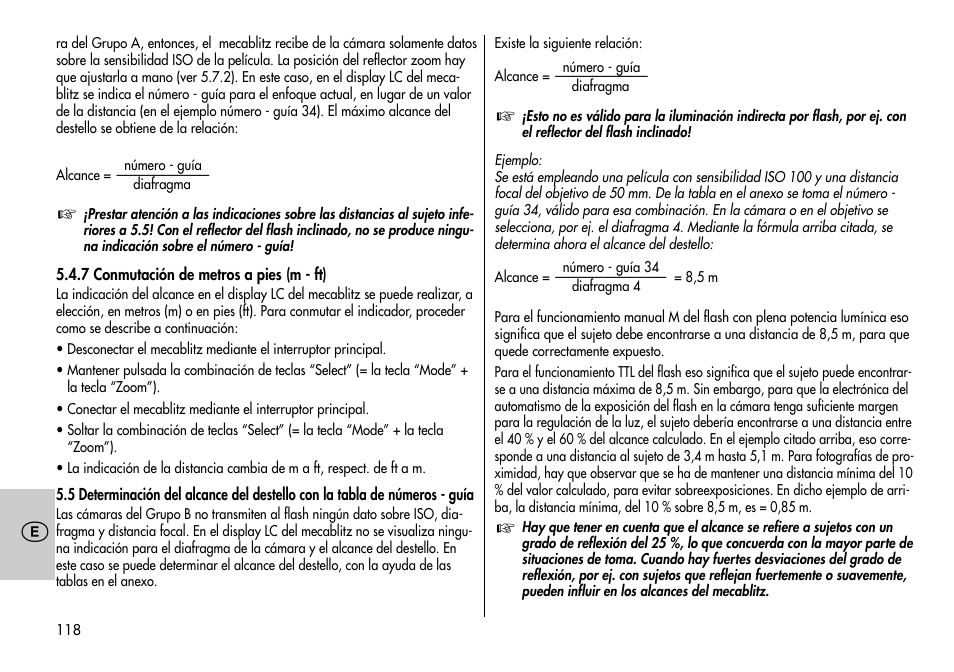Metz MECABLITZ 44 AF-3/4 Nikon User Manual | Page 118 / 132