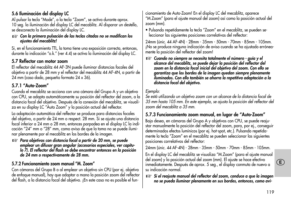 Metz MECABLITZ 44 AF-3/4 Nikon User Manual | Page 119 / 132