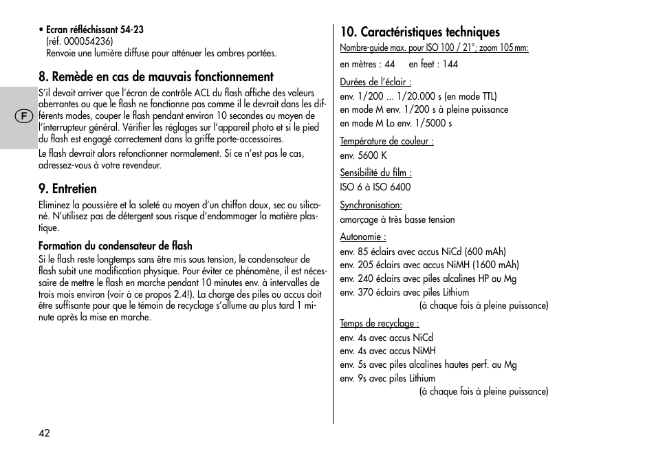 Metz MECABLITZ 44 AF-3/4 Nikon User Manual | Page 42 / 132