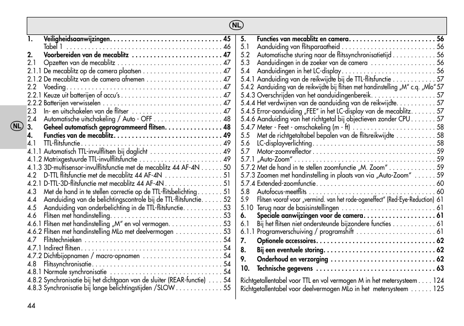 Metz MECABLITZ 44 AF-3/4 Nikon User Manual | Page 44 / 132
