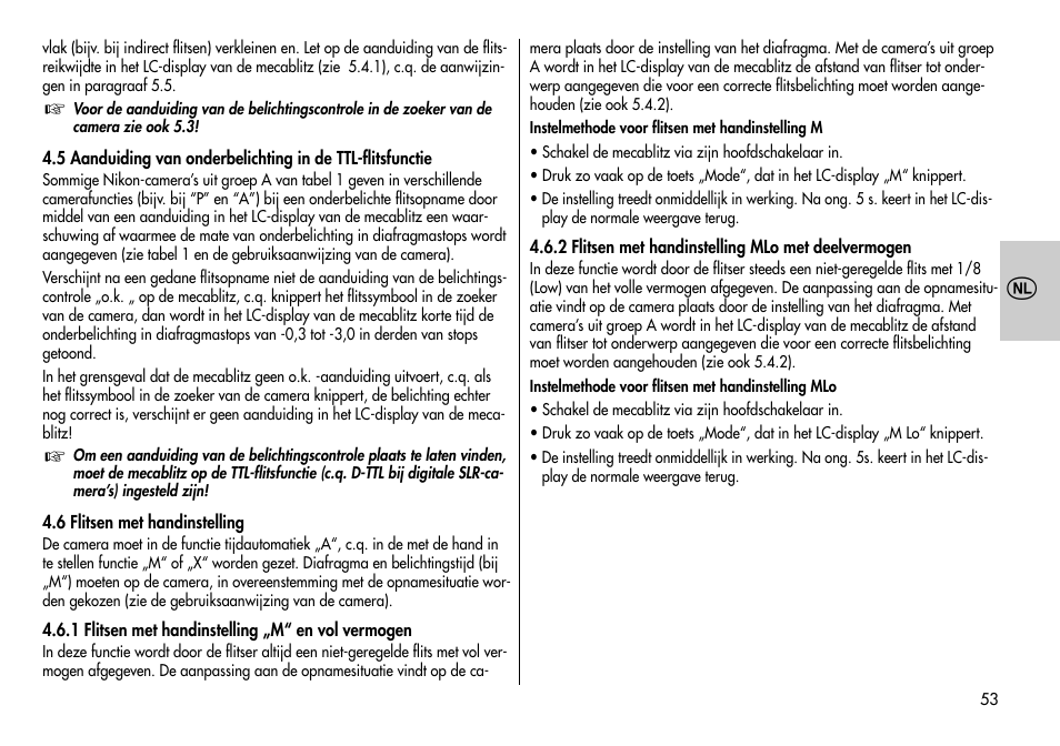 Metz MECABLITZ 44 AF-3/4 Nikon User Manual | Page 53 / 132
