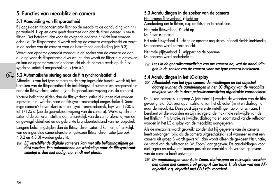 Metz MECABLITZ 44 AF-3/4 Nikon User Manual | Page 56 / 132