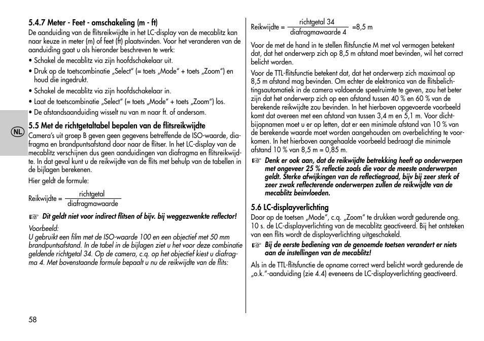 Metz MECABLITZ 44 AF-3/4 Nikon User Manual | Page 58 / 132