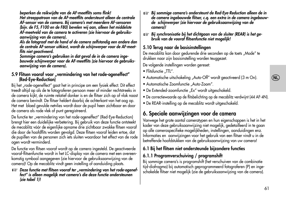 Metz MECABLITZ 44 AF-3/4 Nikon User Manual | Page 61 / 132