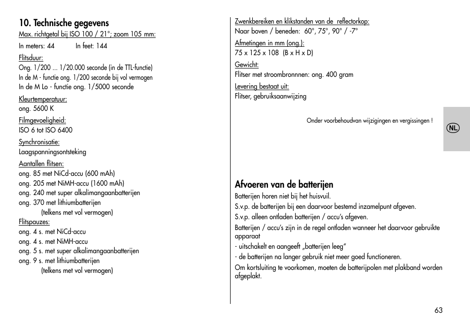 Metz MECABLITZ 44 AF-3/4 Nikon User Manual | Page 63 / 132