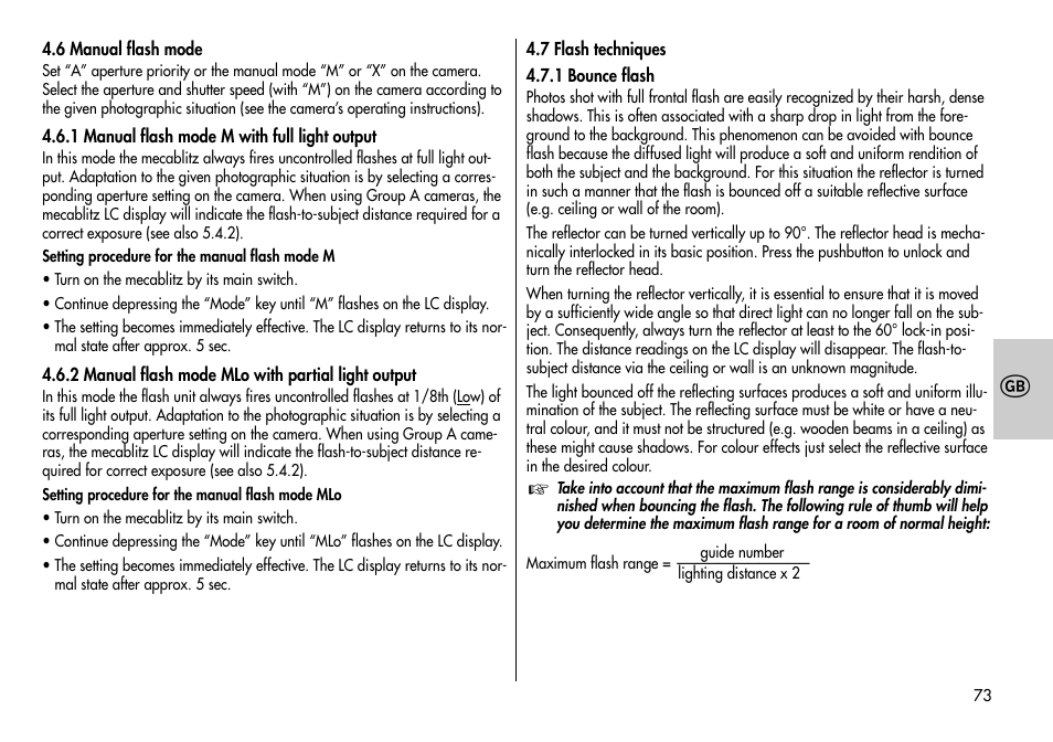 Metz MECABLITZ 44 AF-3/4 Nikon User Manual | Page 73 / 132