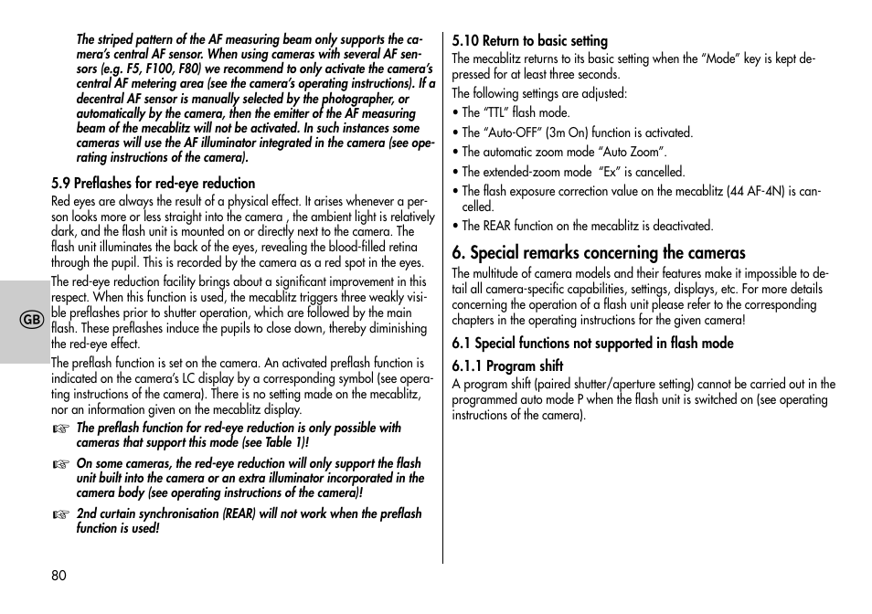 Metz MECABLITZ 44 AF-3/4 Nikon User Manual | Page 80 / 132