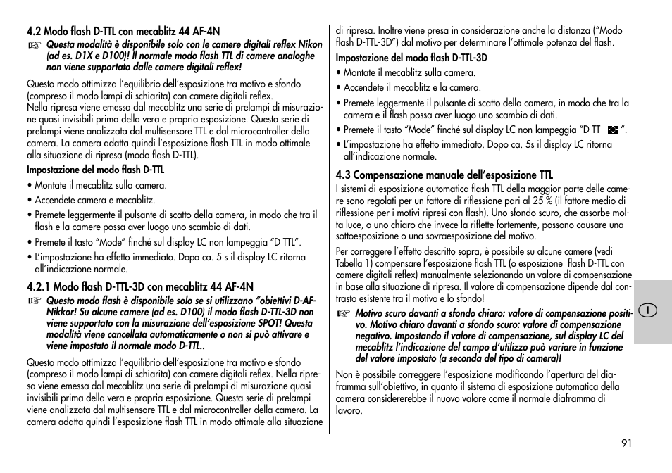 Metz MECABLITZ 44 AF-3/4 Nikon User Manual | Page 91 / 132