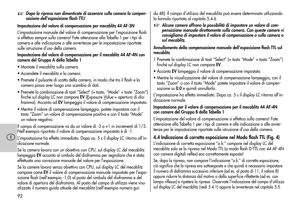 Metz MECABLITZ 44 AF-3/4 Nikon User Manual | Page 92 / 132