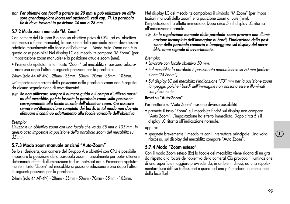 Metz MECABLITZ 44 AF-3/4 Nikon User Manual | Page 99 / 132