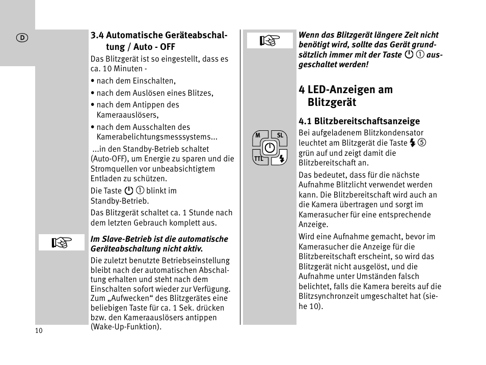 Metz MECABLITZ 44 AF-1 digital User Manual | Page 10 / 166