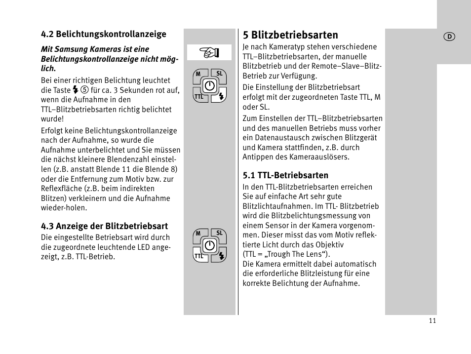 5 blitzbetriebsarten | Metz MECABLITZ 44 AF-1 digital User Manual | Page 11 / 166