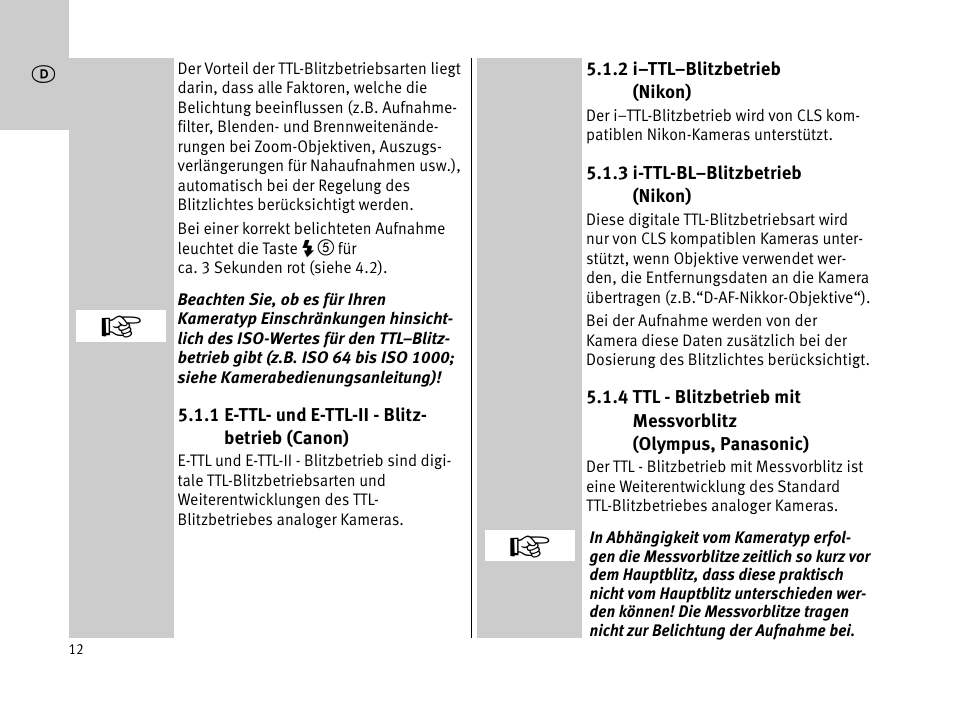 Metz MECABLITZ 44 AF-1 digital User Manual | Page 12 / 166