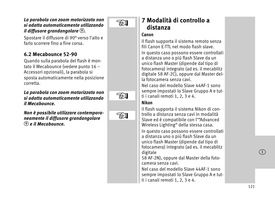 Metz MECABLITZ 44 AF-1 digital User Manual | Page 121 / 166